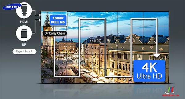 màn hình ghép quảng cáo cho độ phân giải 4k