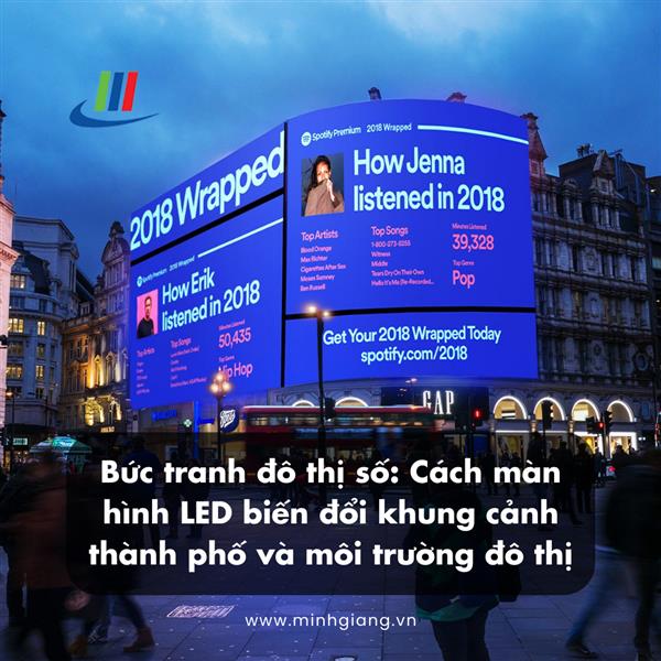 Bức tranh đô thị số: Cách màn hình LED biến đổi khung cảnh thành phố và môi trường đô thị