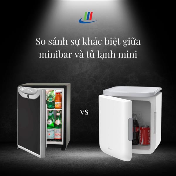 So sánh sự khác biệt giữa minibar và tủ lạnh mini