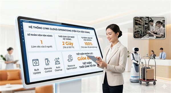 Giải Pháp LYNK Cloud: Cách Quản Lý Hệ Thống 500 Tivi Khách Sạn Chỉ Bằng Một Cú Click